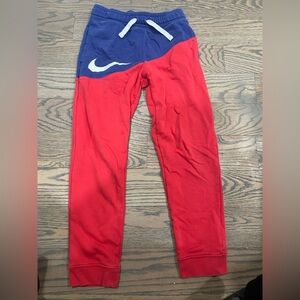 Nike Kids Red and Blue Joggers